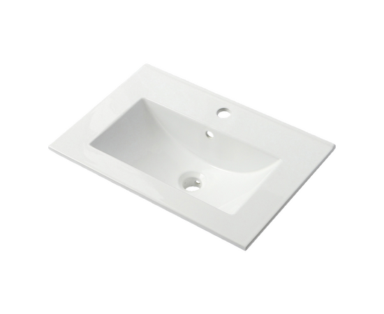 Тумба для ванной комнаты ЗОВ Дион, с раковиной, Белый глянец/Дуб 70 - Изображение 2 Тумба для ванной комнаты ЗОВ Дион, с раковиной, Белый глянец/Дуб 70 - Изображение 2