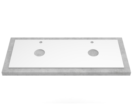 Тумба для ванной комнаты ЗОВ Парма, белая столешница, Белый/Галифакс 120 - Изображение 2 Тумба для ванной комнаты ЗОВ Парма, белая столешница, Белый/Галифакс 120 - Изображение 2