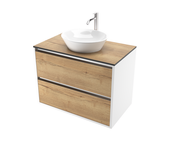 Тумба для ванной комнаты ЗОВ Парма, столешница галифакс, Белый/Галифакс 90