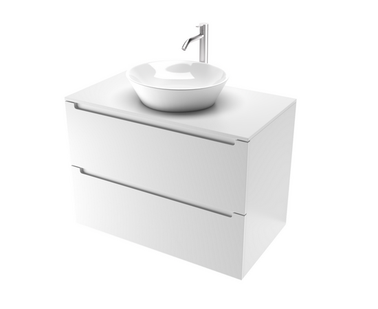 Тумба для ванной комнаты ЗОВ Дион, белая столешница, Белый мат 80 Тумба для ванной комнаты ЗОВ Дион, белая столешница, Белый мат 80
