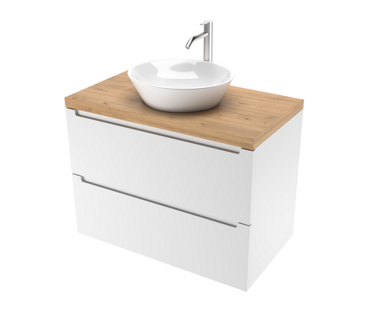 Тумба для ванной комнаты ЗОВ Дион, столешница туя, Белый мат 90 Тумба для ванной комнаты ЗОВ Дион, столешница туя, Белый мат 90