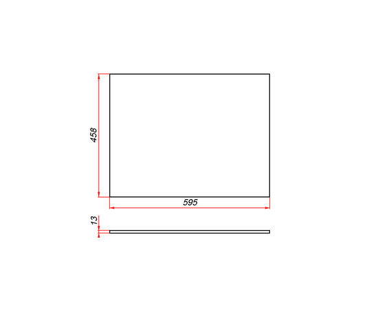 Столешница компакт-плита 13 Белая, 595х458 мм - Изображение 2
