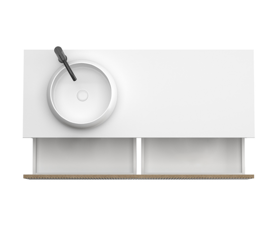 Тумба для ванной комнаты ЗОВ Кито, под столешницу, Белый/Тростник 120 - Изображение 2 Тумба для ванной комнаты ЗОВ Кито, под столешницу, Белый/Тростник 120 - Изображение 2