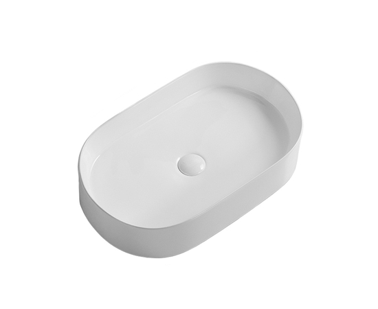 Раковина накладная Oliveeka 9689A на столешницу 600-380 белая