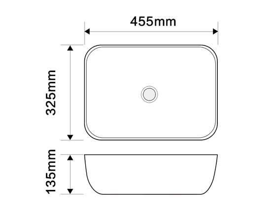 Раковина накладная Oliveeka 9387B на столешницу 455-325 белая - Изображение 5