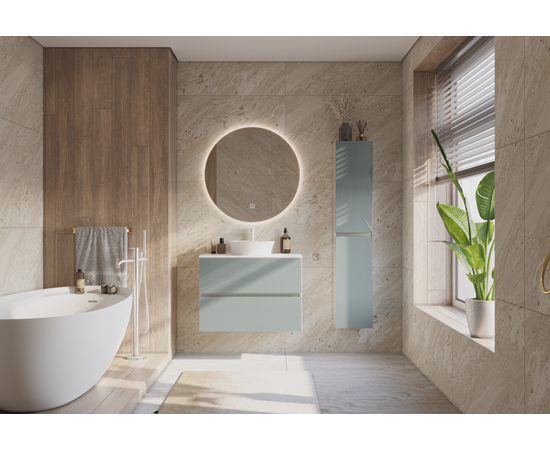 Тумба для ванной комнаты ЗОВ Лира, белая столешница, Адриатик 60 - Изображение 3 Тумба для ванной комнаты ЗОВ Лира, белая столешница, Адриатик 60 - Изображение 3