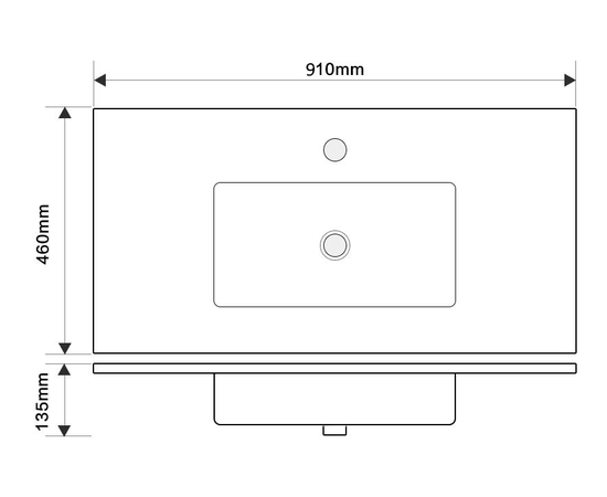 Countertop washbasin Oliveeka Y90 white
