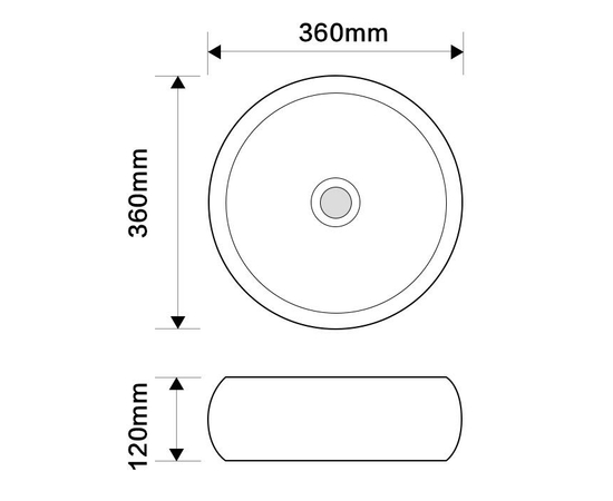 Countertop sink Oliveeka 9645 for countertop 360-360 white - Image 7