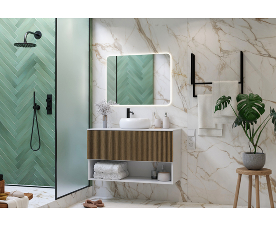 Тумба для ванной комнаты ЗОВ Кито, под столешницу, Белый/Тростник 70 - Изображение 5 Тумба для ванной комнаты ЗОВ Кито, под столешницу, Белый/Тростник 70 - Изображение 5