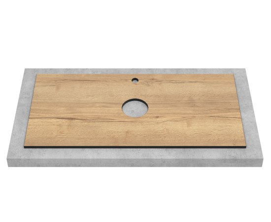 Столешница компакт-плита 13 Галифакс, 2 выреза, 895х458 мм