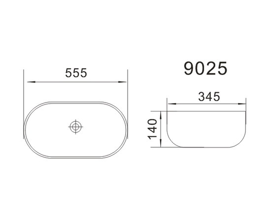 Раковина накладная Oliveeka 9025 на столешницу 555-345 белая - Изображение 6 Раковина накладная Oliveeka 9025 на столешницу 555-345 белая - Изображение 6