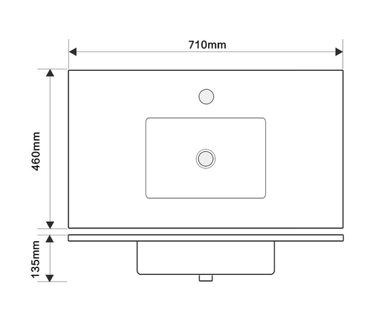 Countertop washbasin Oliveeka Y70 white