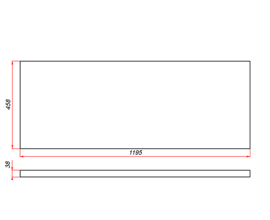Столешница пластик HPL 38 Туя, 1195х458 мм Столешница пластик HPL 38 Туя, 1195х458 мм