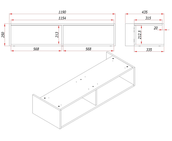 Тумба для ванной комнаты ЗОВ Кито-2, под столешницу, Аттик/Белый мат 120 - Изображение 7 Тумба для ванной комнаты ЗОВ Кито-2, под столешницу, Аттик/Белый мат 120 - Изображение 7