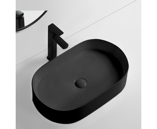 Раковина накладная Oliveeka 9689A на столешницу 600-380 черная Раковина накладная Oliveeka 9689A на столешницу 600-380 черная