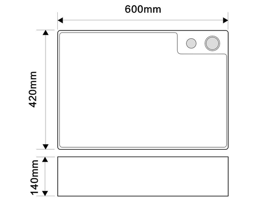 Раковина накладная Oliveeka 9716B на столешницу 600-420 белая - Изображение 4 Раковина накладная Oliveeka 9716B на столешницу 600-420 белая - Изображение 4