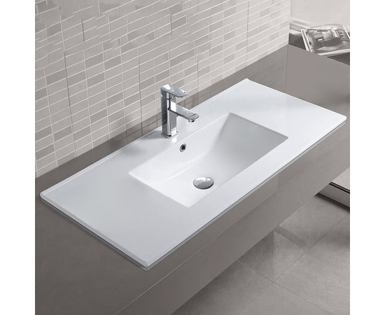 Раковина накладная Oliveeka, белая, S90 - Изображение 3