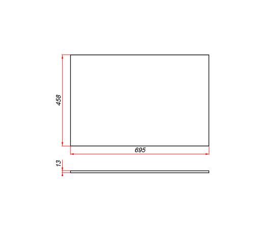 Столешница компакт-плита 13 Белая, 695х458мм - Изображение 2 Столешница компакт-плита 13 Белая, 695х458мм - Изображение 2