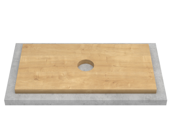 Столешница пластик HPL 38 Туя, 1 вырез, 695х458 мм Столешница пластик HPL 38 Туя, 1 вырез, 695х458 мм