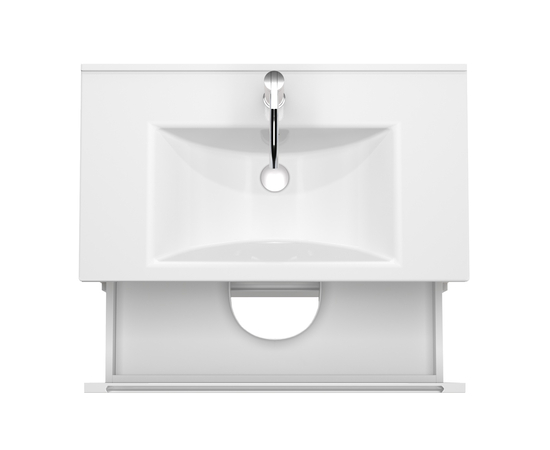 Тумба для ванной комнаты ЗОВ Дион, под раковину, Белый мат/Дуб 80 - Изображение 2 Тумба для ванной комнаты ЗОВ Дион, под раковину, Белый мат/Дуб 80 - Изображение 2