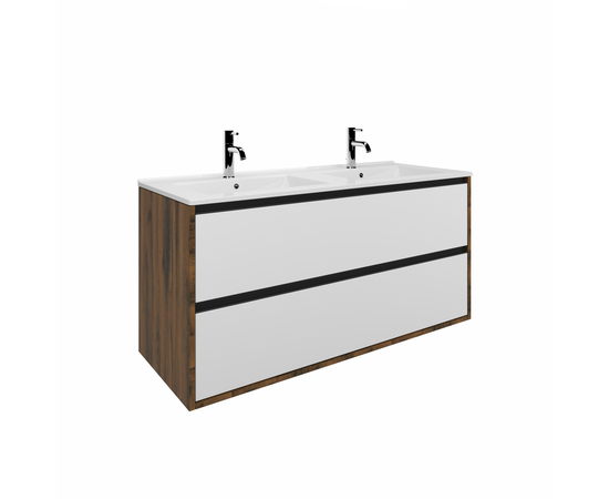 Тумба для ванной комнаты ЗОВ Парма, с раковиной, Аттик/Белый мат-B 120 Тумба для ванной комнаты ЗОВ Парма, с раковиной, Аттик/Белый мат-B 120