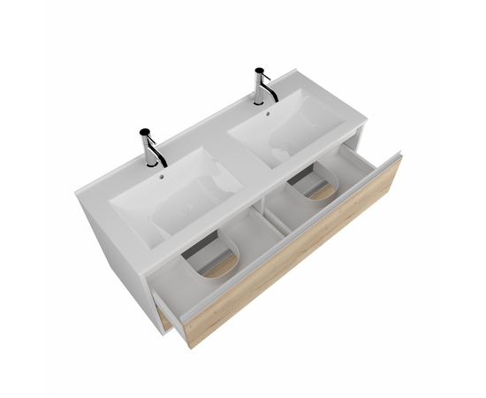 Тумба для ванной комнаты ЗОВ Парма, с раковиной, Белый/Белый галифакс 120 Тумба для ванной комнаты ЗОВ Парма, с раковиной, Белый/Белый галифакс 120