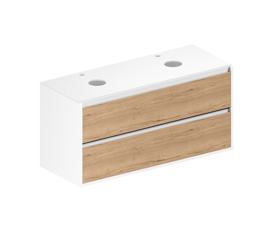 Тумба для ванной комнаты ЗОВ Парма, белая столешница, Белый/Галифакс 120 Тумба для ванной комнаты ЗОВ Парма, белая столешница, Белый/Галифакс 120