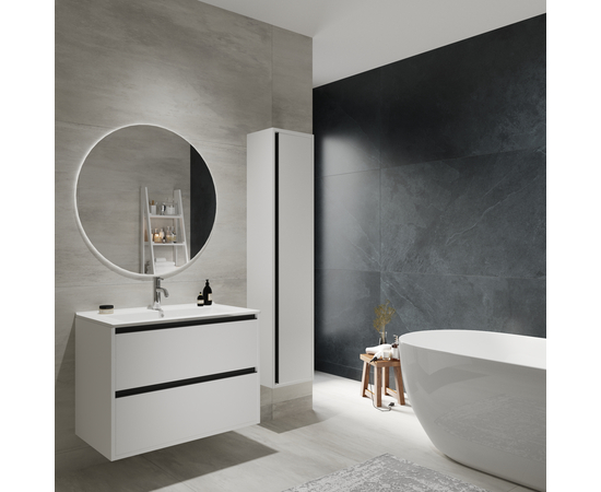 Шкаф-пенал для ванной комнаты ЗОВ Парма, Белый мат 150 - Изображение 2 Шкаф-пенал для ванной комнаты ЗОВ Парма, Белый мат 150 - Изображение 2