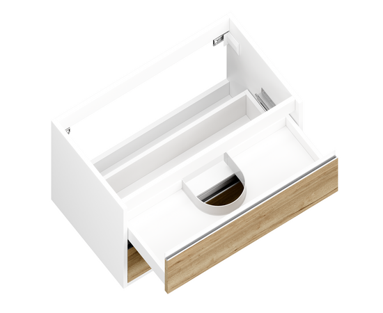 Тумба для ванной комнаты ЗОВ Парма, под раковину, Белый/Галифакс 80 Тумба для ванной комнаты ЗОВ Парма, под раковину, Белый/Галифакс 80