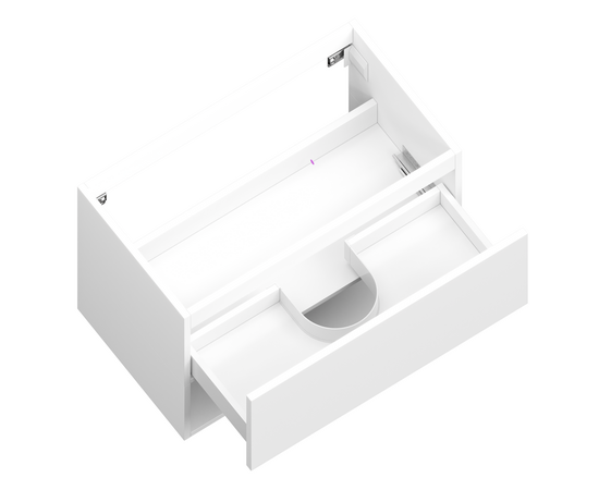 Тумба для ванной комнаты ЗОВ Кито-2, с раковиной, Белый мат 100