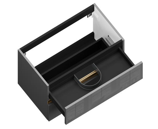 Тумба для ванной комнаты ЗОВ Лира, под раковину, Грифель глянец 60 Тумба для ванной комнаты ЗОВ Лира, под раковину, Грифель глянец 60