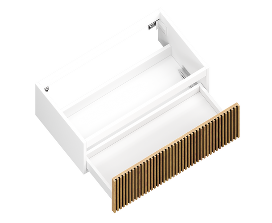 Тумба для ванной комнаты ЗОВ Кито, под столешницу, Белый/Тростник 80 Тумба для ванной комнаты ЗОВ Кито, под столешницу, Белый/Тростник 80