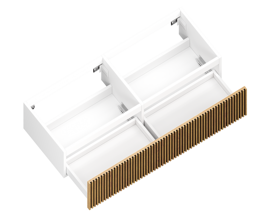 Тумба для ванной комнаты ЗОВ Кито, под столешницу, Белый/Тростник 120 Тумба для ванной комнаты ЗОВ Кито, под столешницу, Белый/Тростник 120