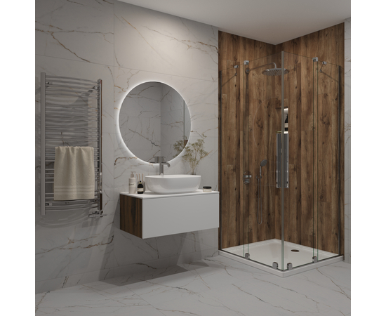 Тумба для ванной комнаты ЗОВ Кито, под столешницу, Аттик/Белый мат 70 - Изображение 4 Тумба для ванной комнаты ЗОВ Кито, под столешницу, Аттик/Белый мат 70 - Изображение 4