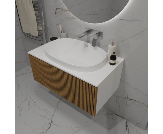 Тумба для ванной комнаты ЗОВ Кито, под столешницу, Белый/Тростник 70 - Изображение 3 Тумба для ванной комнаты ЗОВ Кито, под столешницу, Белый/Тростник 70 - Изображение 3