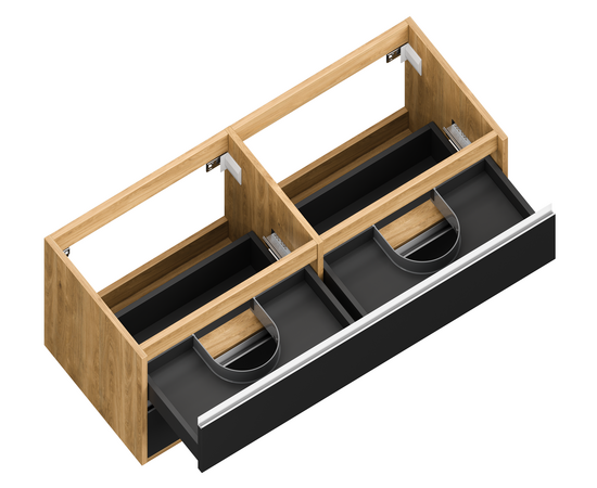 Тумба для ванной комнаты ЗОВ Парма, под раковину, Дуб/Черный 120 Тумба для ванной комнаты ЗОВ Парма, под раковину, Дуб/Черный 120