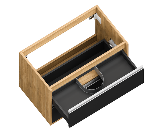 Тумба для ванной комнаты ЗОВ Парма, под раковину, Дуб/Черный 70 Тумба для ванной комнаты ЗОВ Парма, под раковину, Дуб/Черный 70