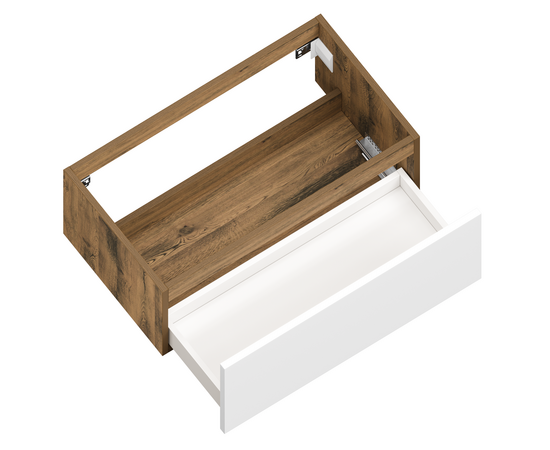 Тумба для ванной комнаты ЗОВ Кито, под столешницу, Аттик/Белый мат 70 Тумба для ванной комнаты ЗОВ Кито, под столешницу, Аттик/Белый мат 70