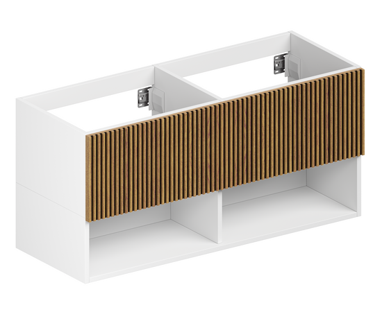 Тумба для ванной комнаты ЗОВ Кито-2, под столешницу, Белый/Тростник 120 Тумба для ванной комнаты ЗОВ Кито-2, под столешницу, Белый/Тростник 120