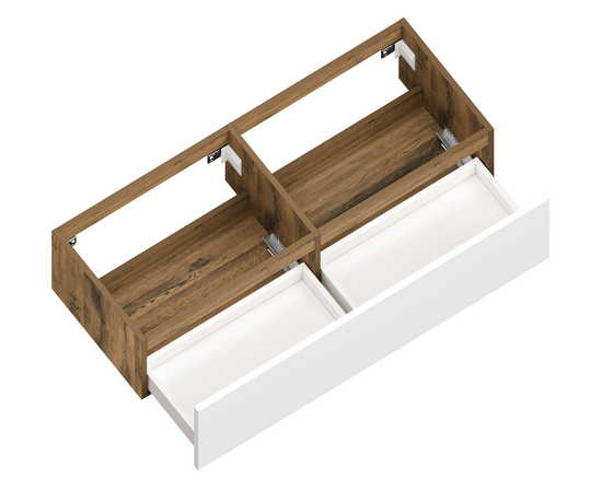 Тумба для ванной комнаты ЗОВ Кито, под столешницу, Аттик/Белый мат 120 Тумба для ванной комнаты ЗОВ Кито, под столешницу, Аттик/Белый мат 120