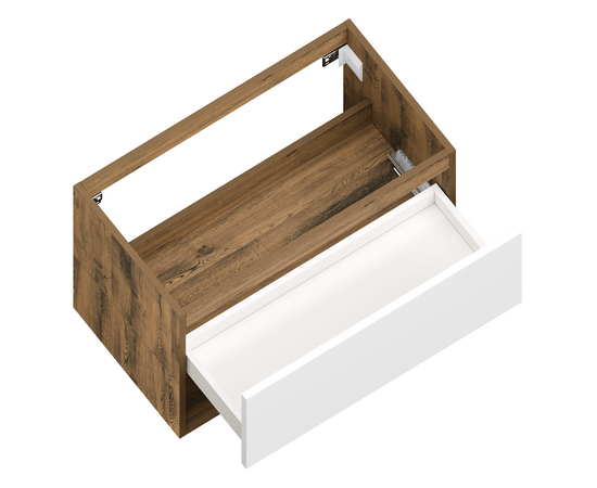 Тумба для ванной комнаты ЗОВ Кито-2, под столешницу, Аттик/Белый мат 70 Тумба для ванной комнаты ЗОВ Кито-2, под столешницу, Аттик/Белый мат 70