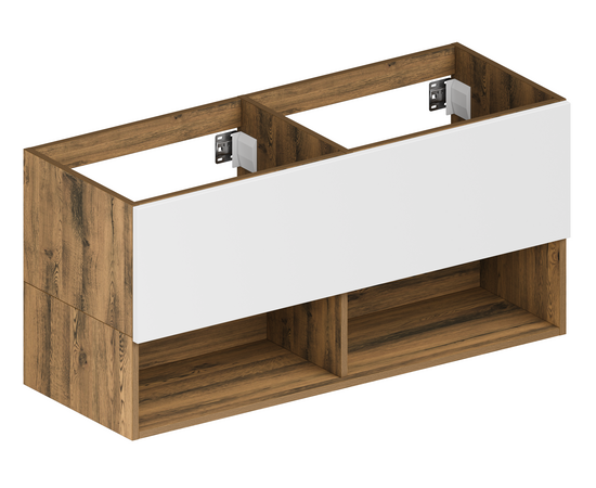 Тумба для ванной комнаты ЗОВ Кито-2, под столешницу, Аттик/Белый мат 120 Тумба для ванной комнаты ЗОВ Кито-2, под столешницу, Аттик/Белый мат 120