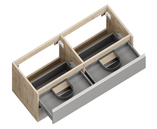 Тумба для ванной комнаты ЗОВ Парма, под раковину, Сталь/Каштан 120 Тумба для ванной комнаты ЗОВ Парма, под раковину, Сталь/Каштан 120