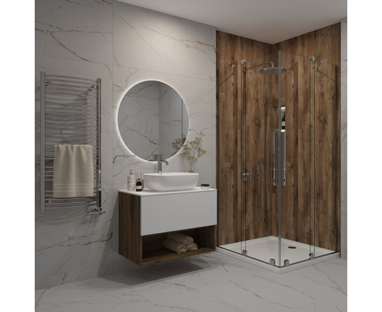 Тумба для ванной комнаты ЗОВ Кито-2, под столешницу, Аттик/Белый мат 100 - Изображение 5 Тумба для ванной комнаты ЗОВ Кито-2, под столешницу, Аттик/Белый мат 100 - Изображение 5