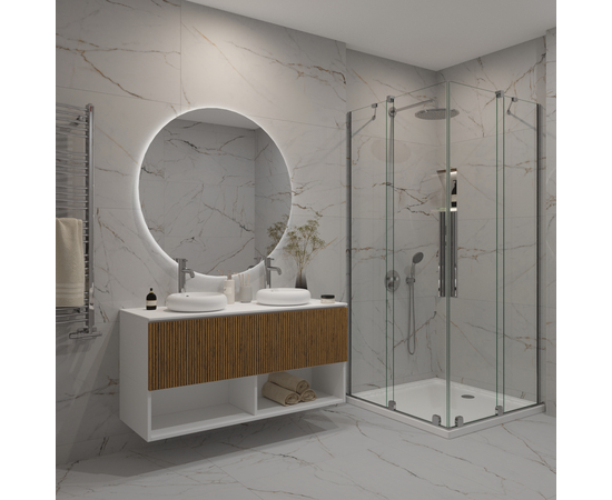 Тумба для ванной комнаты ЗОВ Кито-2, под столешницу, Белый/Тростник 120 - Изображение 5 Тумба для ванной комнаты ЗОВ Кито-2, под столешницу, Белый/Тростник 120 - Изображение 5