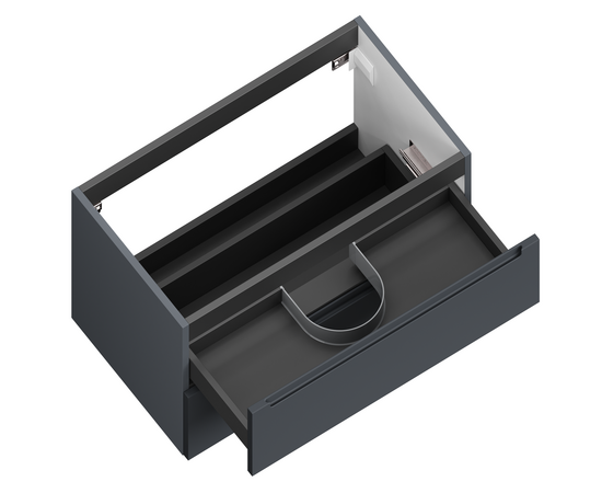 Тумба для ванной комнаты ЗОВ Дион, под раковину, Графит мат 80 Тумба для ванной комнаты ЗОВ Дион, под раковину, Графит мат 80