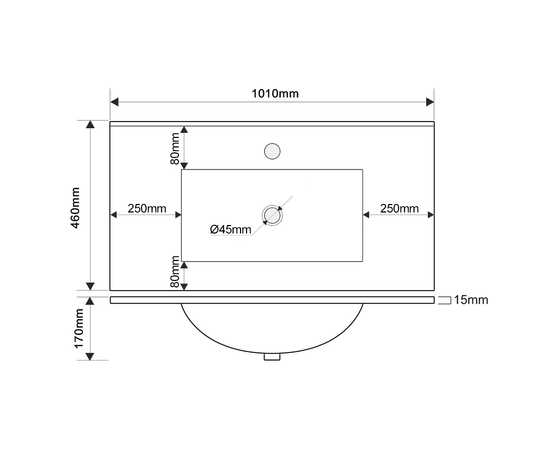 Тумба для ванной комнаты ЗОВ Лира, с раковиной, Тальк 100 - Изображение 5