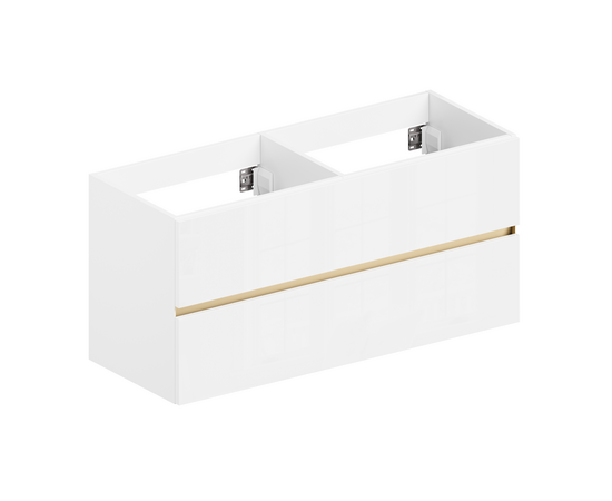 Тумба для ванной комнаты ЗОВ Лира, белая столешница, Белый глянец 120 - Изображение 2 Тумба для ванной комнаты ЗОВ Лира, белая столешница, Белый глянец 120 - Изображение 2