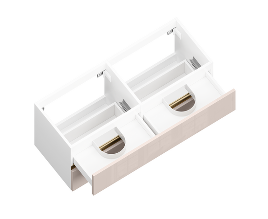 Тумба для ванной комнаты ЗОВ Лира, белая столешница, Тальк 120 - Изображение 2 Тумба для ванной комнаты ЗОВ Лира, белая столешница, Тальк 120 - Изображение 2