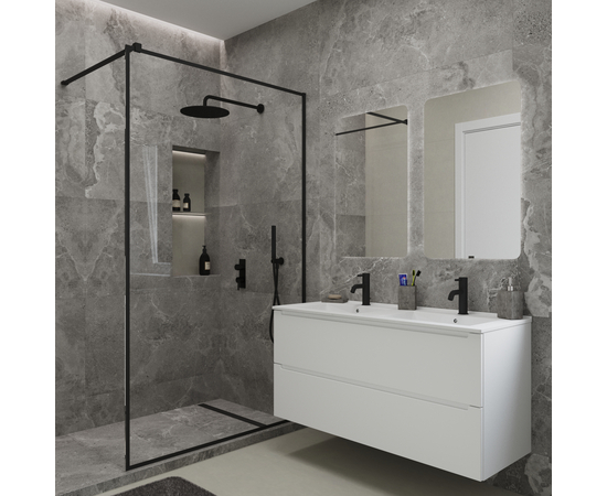 Тумба для ванной комнаты ЗОВ Дион, под раковину, Белый мат 120 - Изображение 3 Тумба для ванной комнаты ЗОВ Дион, под раковину, Белый мат 120 - Изображение 3